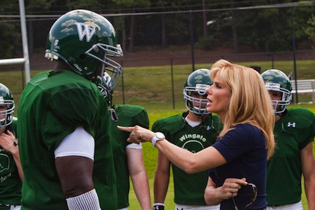 BS-15667 QUINTON AARON as Michael Oher and SANDRA BULLOCK as Leigh Anne Tuohy in Alcon Entertainment’s drama “The Blind Side,” a Warner Bros. Pictures release.